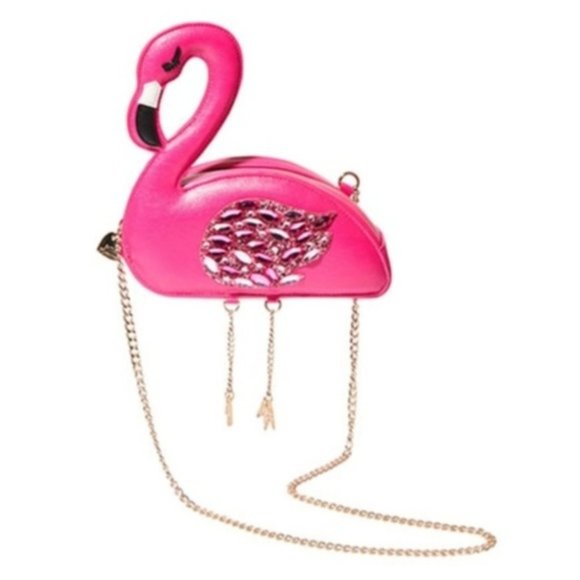 Betsey Johnson Handbags - Betsey Johnson KITSCH FLAMINGO CROSSBODY RARE